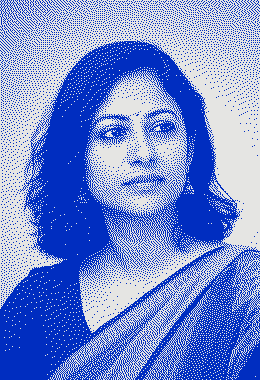 Meera, dithered portrait